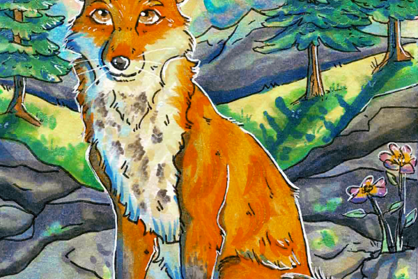 mountain-fox-card-scan-recoloured